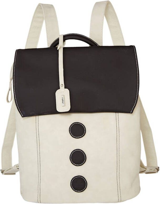 Rieker Rugzak met trendy details Crème/Zwart