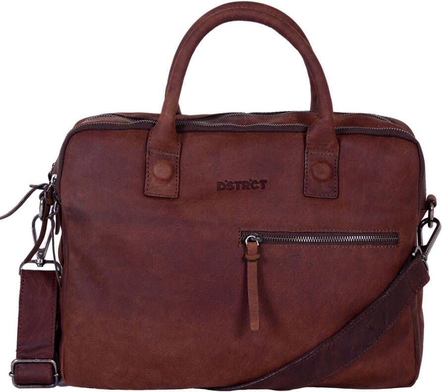 DSTRCT Wall Street Business Laptoptas 15.4&apos, &apos, Double Brown