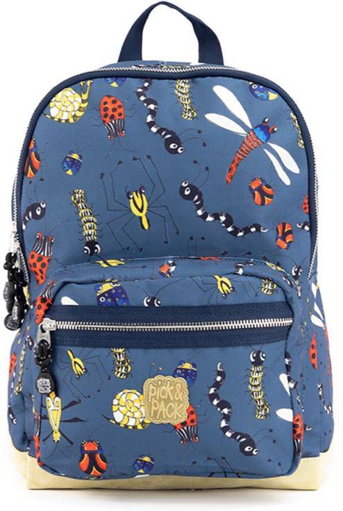 Pick & Pack Schooltas Insect Backpack M 13 Inch Blauw