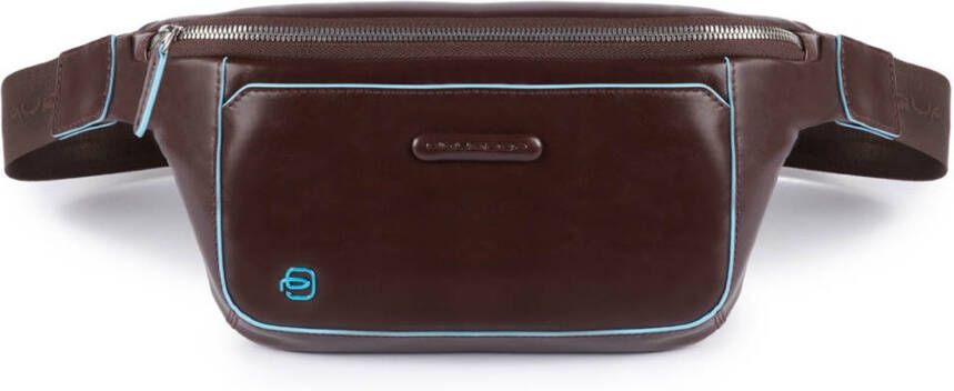Piquadro Blue Square Bum Bag Mahogany