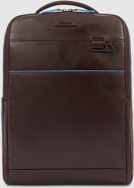 Piquadro Blue Square Revamp Computer Backpack 15.6 Mahogany Brown