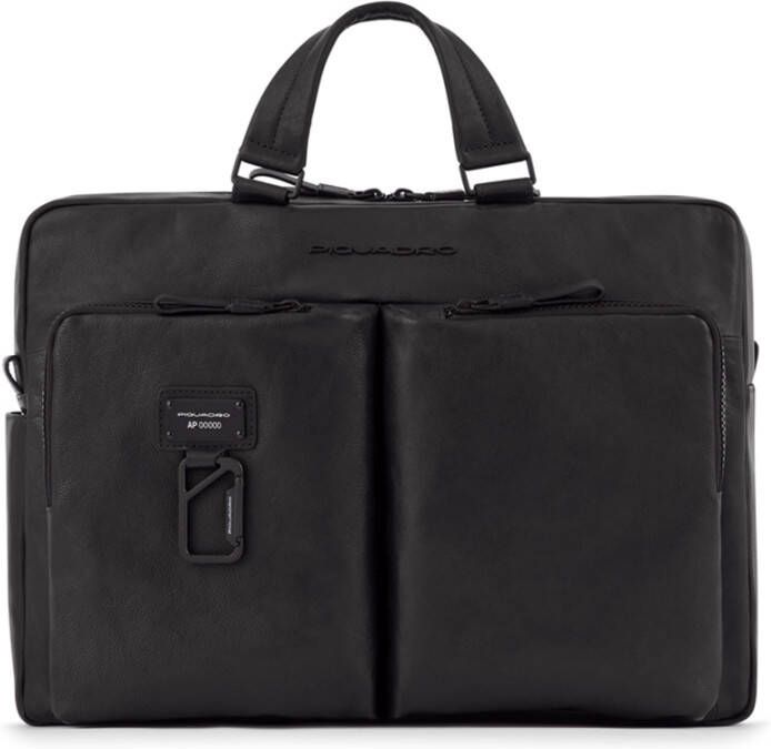 Piquadro Harper Laptop 15"/iPad 12, 9" Briefcase Black