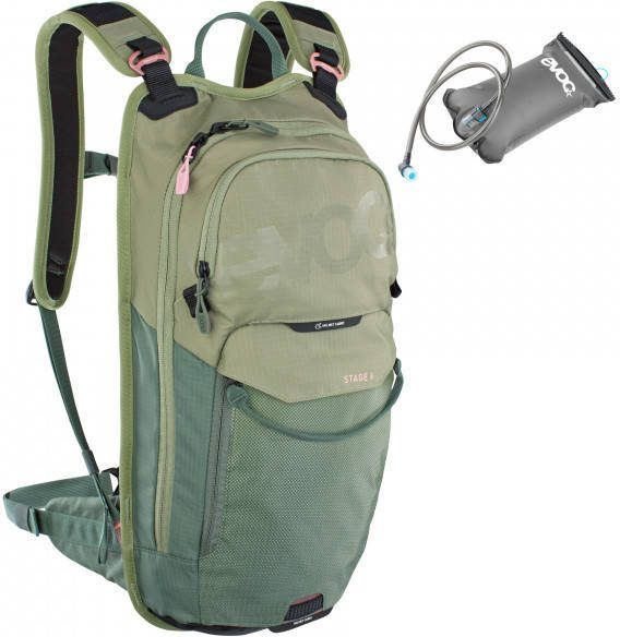 Evoc Stage 6 + 2 Bladder Fietsrugzak + 2 l, olijfgroen