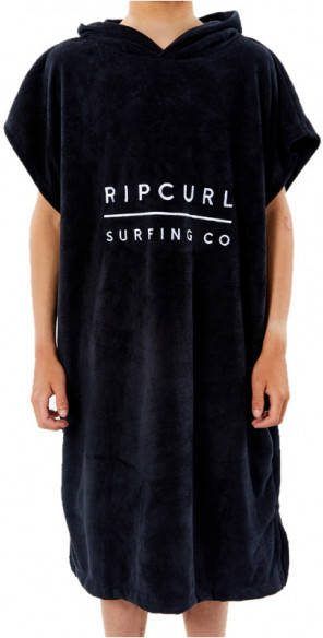 Rip Curl Kid's Hooded Towel Surfponcho, zwart