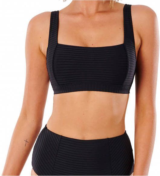Rip Curl Women's Premium Surf DD Crop Bikinitop, zwart