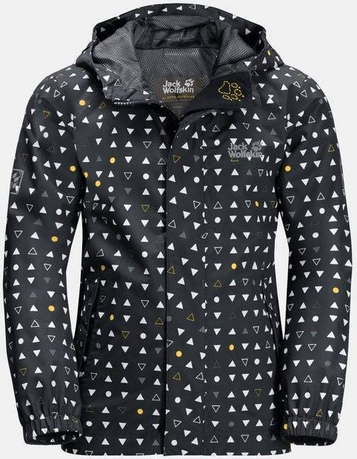 Jack Wolfskin Tucan Dotted Jas Kids Zwart