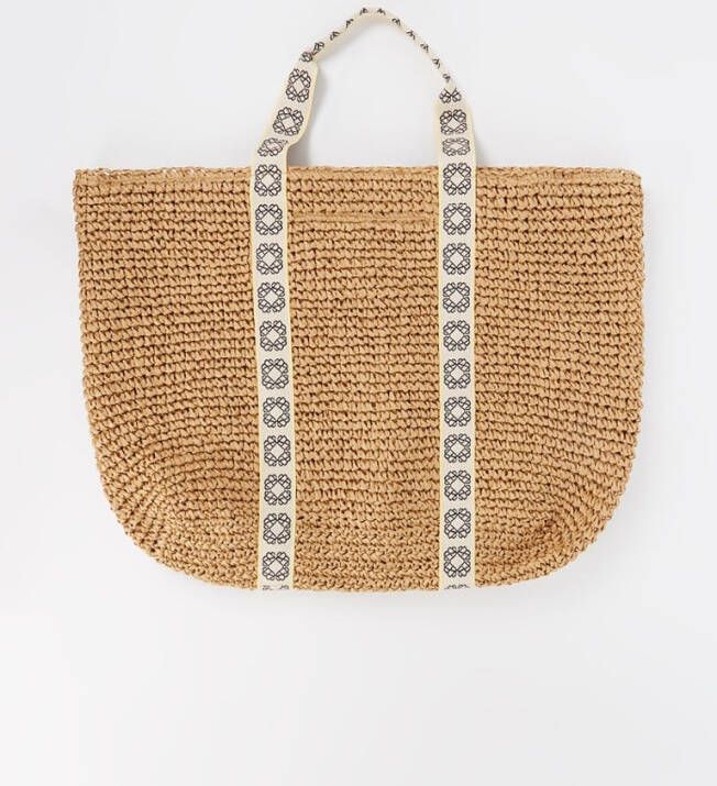 Becksö, ndergaard Shopper van raffia met logoband