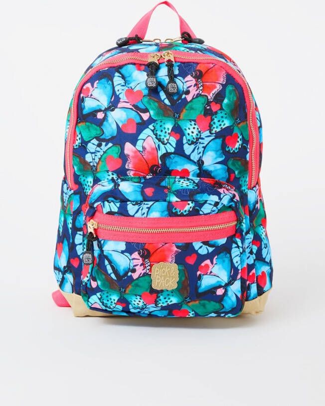 Pick & Pack Beautiful Butterfly rugzak M met logoprint en 13 inch laptopvak