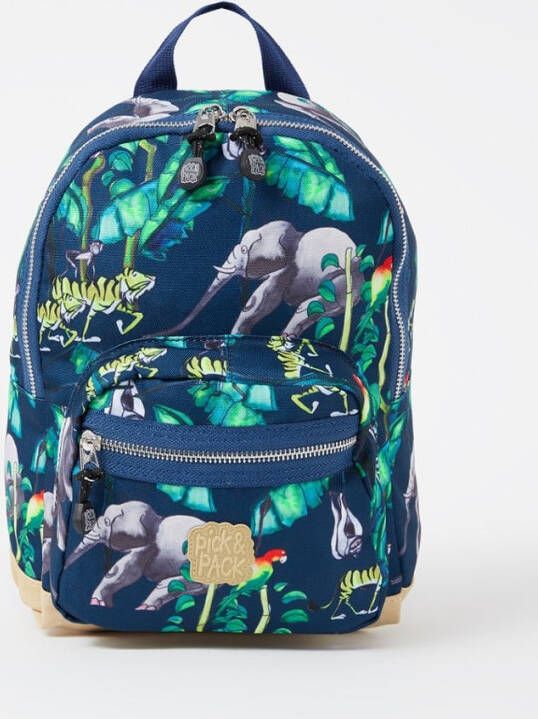 Pick and Pack Pick & Pack Happy Jungle kinderrugzak S navy