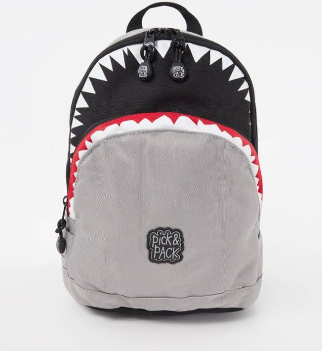 Pick &amp; Pack-Rugzakken-Backpack Shark Shape-Grijs