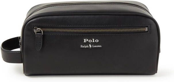 Ralph Lauren Toilettas van leer met logo