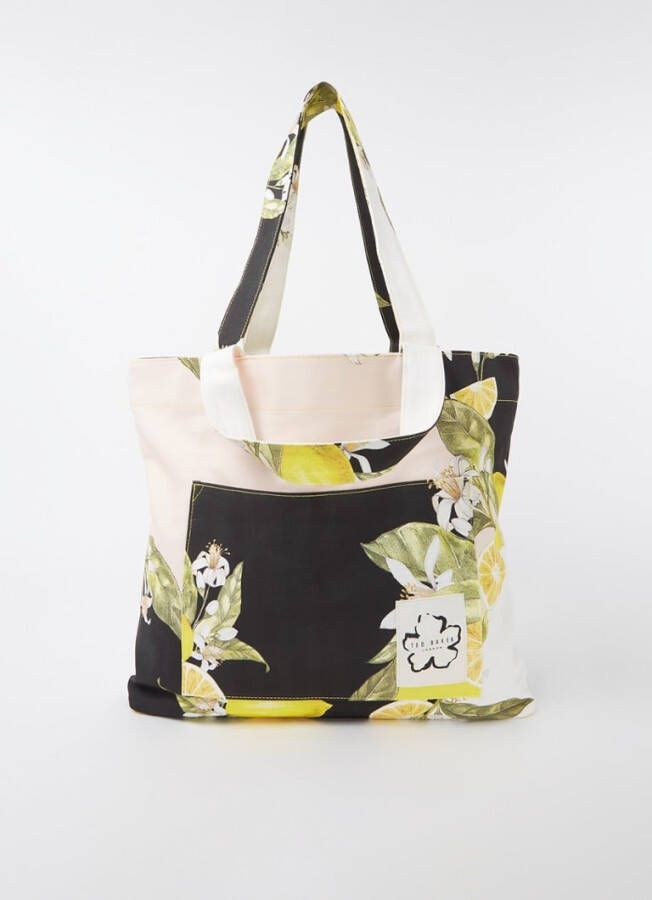 Ted Baker Floral strandtas van katoen met bloemenprint