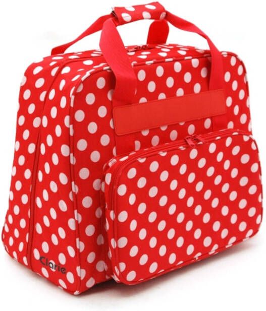 Clarie Universele Naaimachine Opbergtas Rood Met Stippen