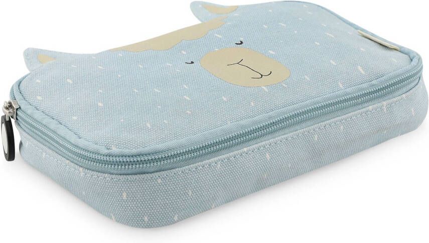TRIXIE Etuis Pencil Case Rectangular Mr. Alpaca Blauw