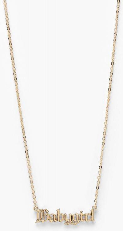 boohoo Baby Girl Ketting, Goud