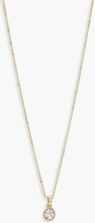 boohoo Ketting Met Hanger Met Steentjes, Goud