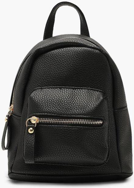 boohoo Kleine Rugzak, Zwart