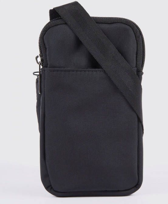 boohoo Nylon Mobiel Buideltje, Black