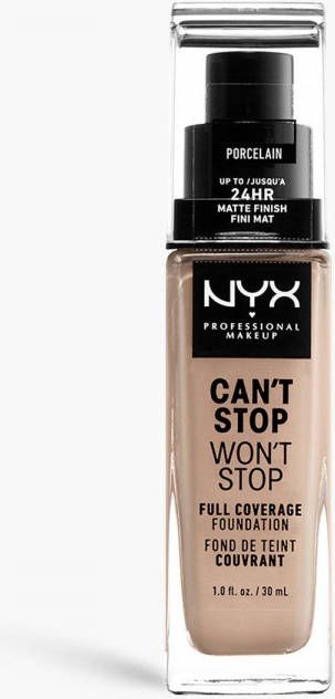 boohoo Nyx Professional Makeup Can'T Stop Won'T Stop Full Coverage Foundation, Porcelain