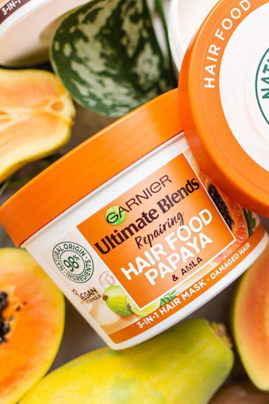 Garnier Ultimate Blends Hair Food Mask Papaya 390Ml, Oranje