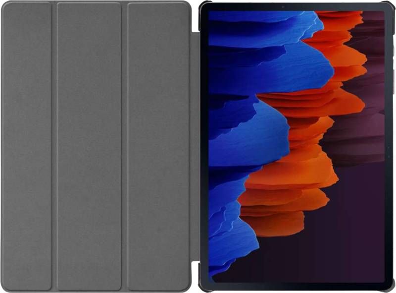 Just in case Tri Fold Samsung Galaxy Tab S7 Book Case Zwart