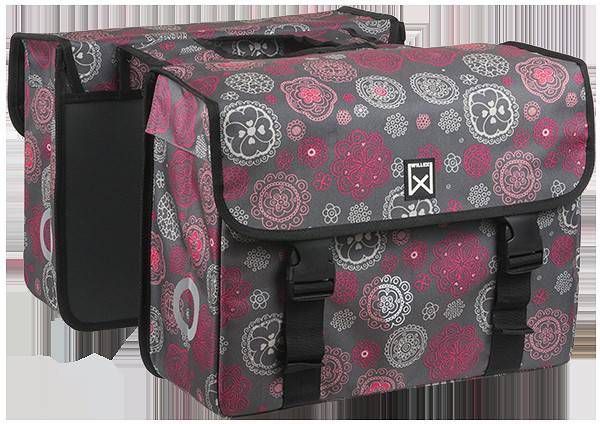 Willex Fietstas Dubbel Cosmos 33 L Grijs En Rood