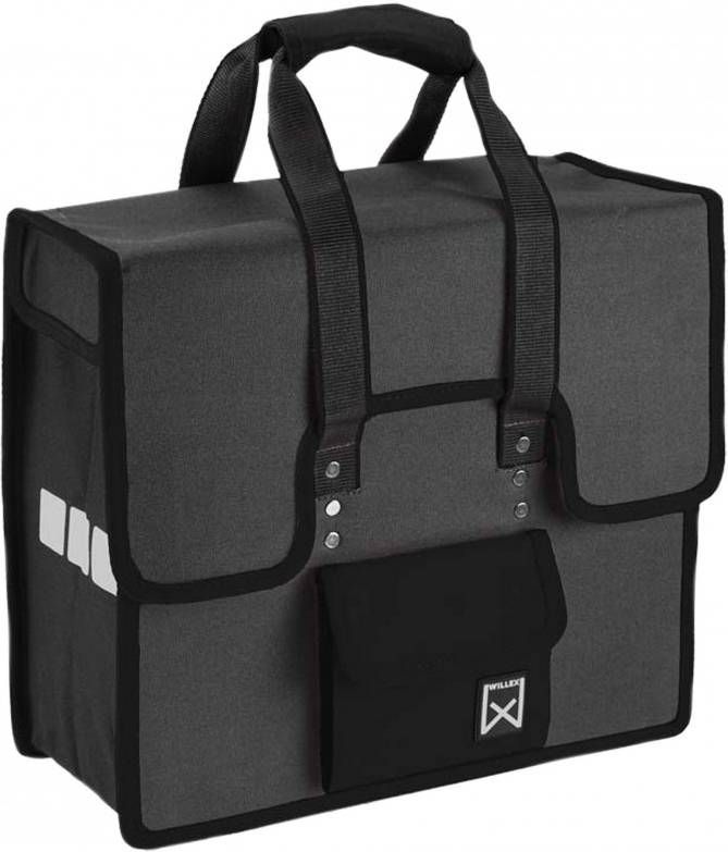 Willex Enkele fietstas 18 liter grijs/zwart