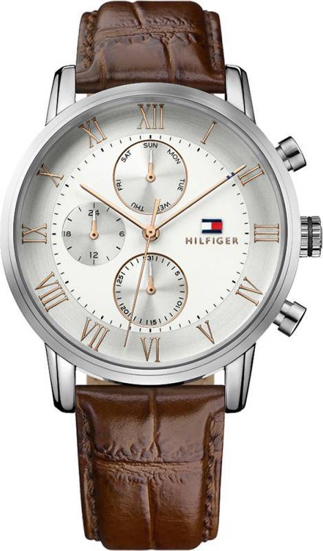 Pulsar PG8257X1 Heren Horloge Staal met Bruine Leren Band