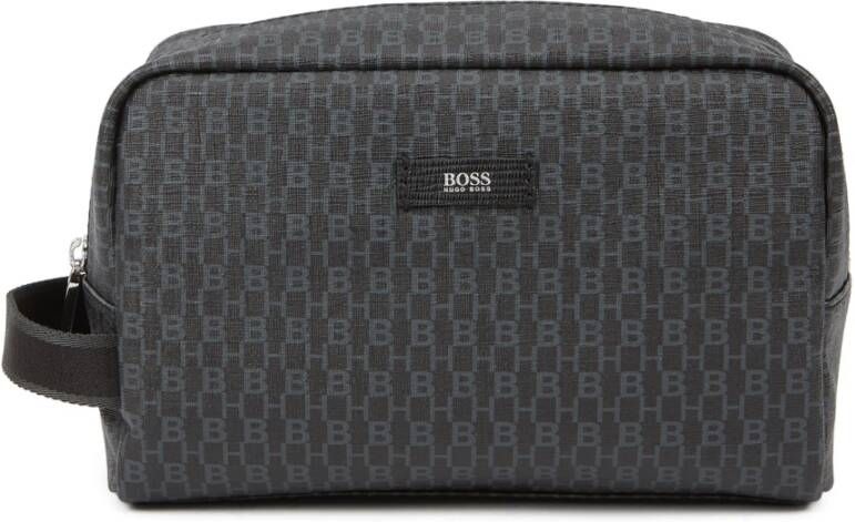 HUGO BOSS Metropole toilettas met kalfsleren details