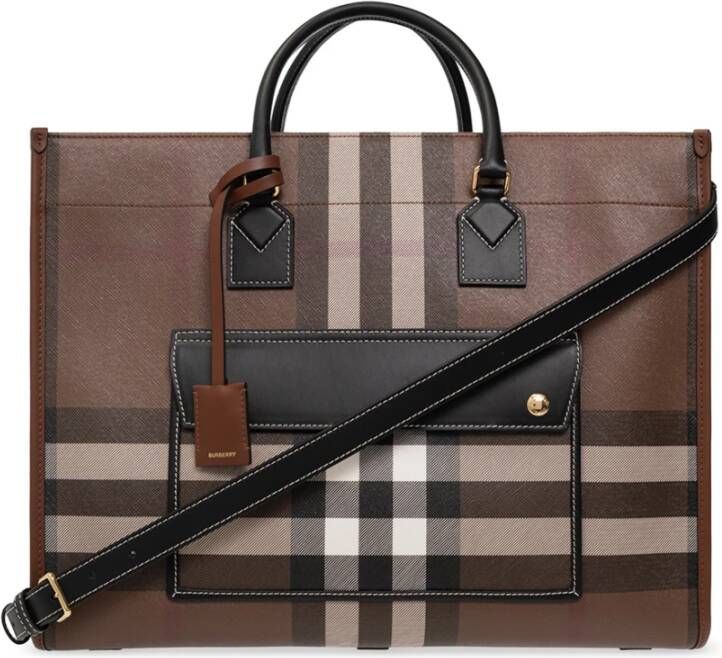 Burberry Freya Medium Shopper Bag , Bruin, Dames