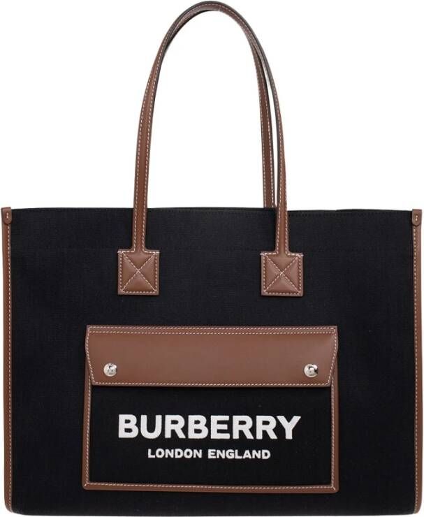 Burberry Freya Medium Shopper Bag , Zwart, Dames