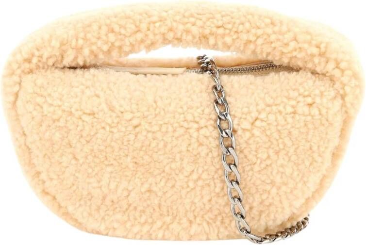 By FAR Baby cush shearling handtas , Beige, Dames