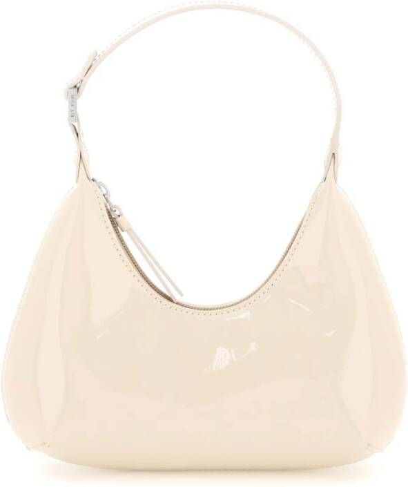 By FAR Patent leer baby barnsteentas , Beige, Dames