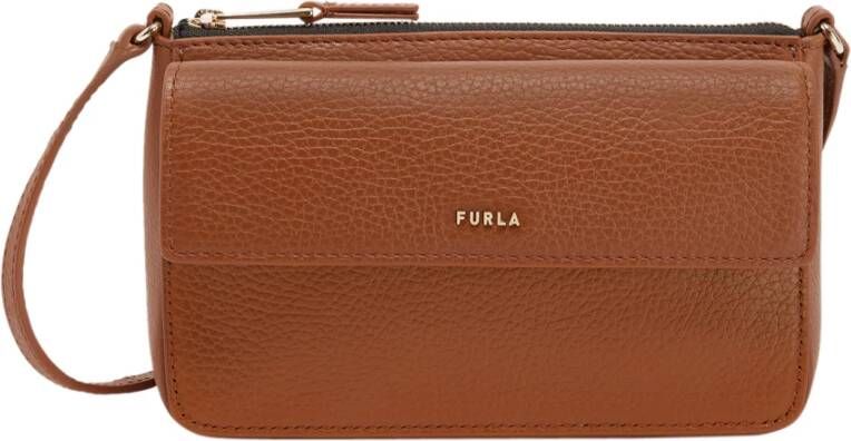 Furla Balenciaga Explorer Pouch White , Bruin, Dames