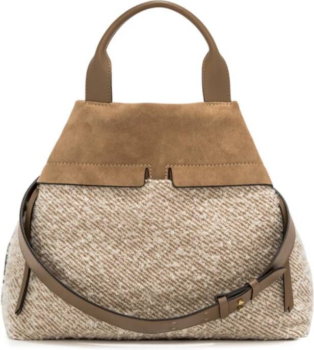 Gianni Chiarini Borsa Pelle E Tessuto , Bruin, Dames