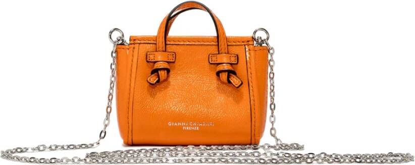 Gianni Chiarini Micro Marcella in leer , Oranje, Dames