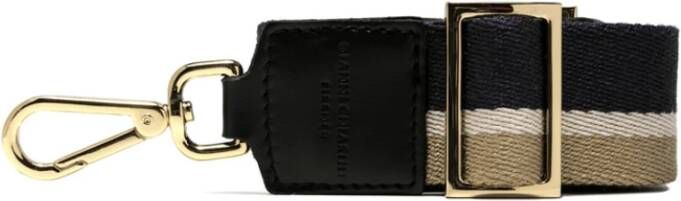 Gianni Chiarini Tracolla Nastro E Pelle , Zwart, Dames