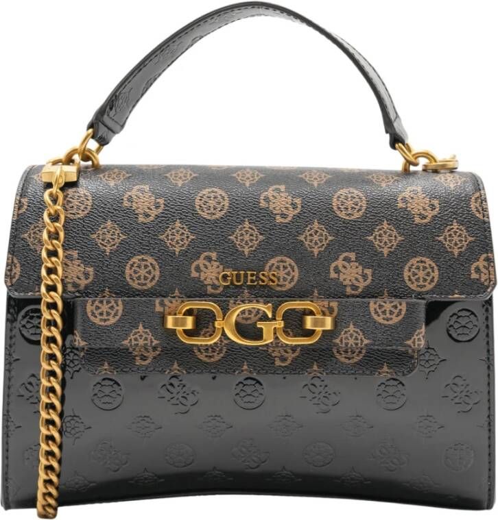 Guess Zira bovenste handgreep flapzak , Bruin, Dames