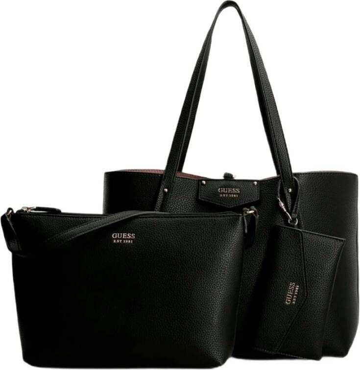 Guess Eco Brenton Tote Bag , Zwart, Dames