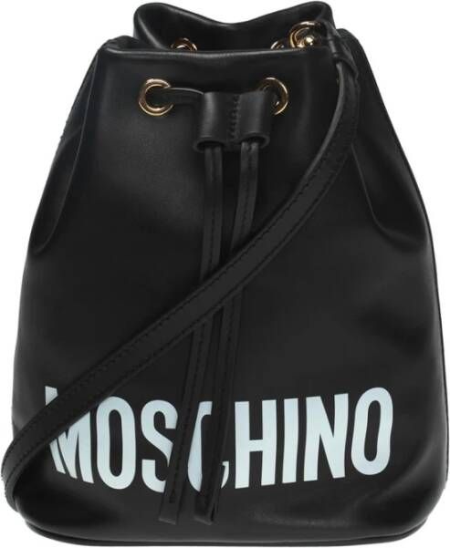 Moschino Trekkoord schoudertas , Zwart, Dames