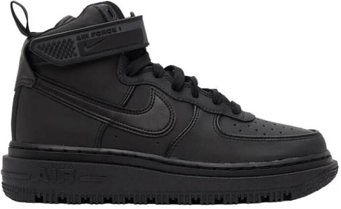 Nike Air Force 1 High Heren Schoenen Black Leer, Textil