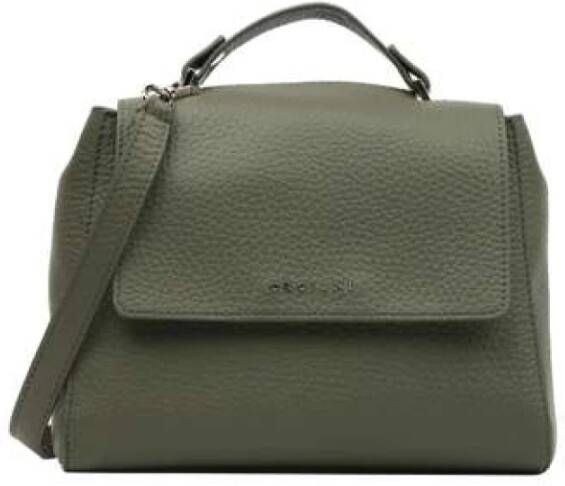 Orciani Sveva Soft Medium Shoulder Bag , Groen, Dames