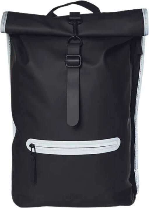 Rains Rolltop Rucksack Reflective black reflective backpack