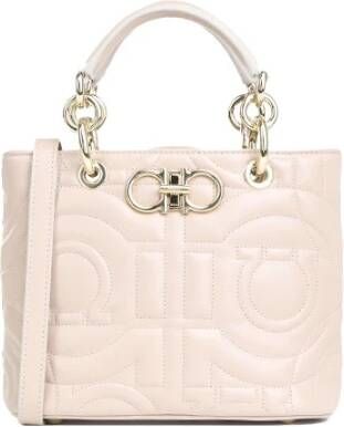 Salvatore Ferragamo Leather shoulder bag , Beige, Dames