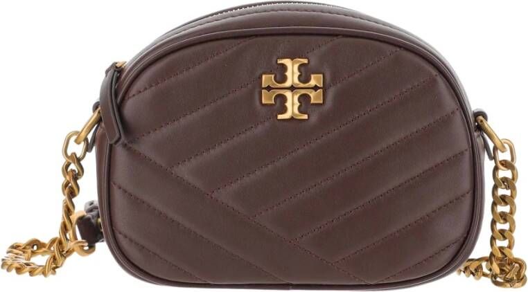 TORY BURCH Kira Chevron kleine cameratas , Bruin, Dames
