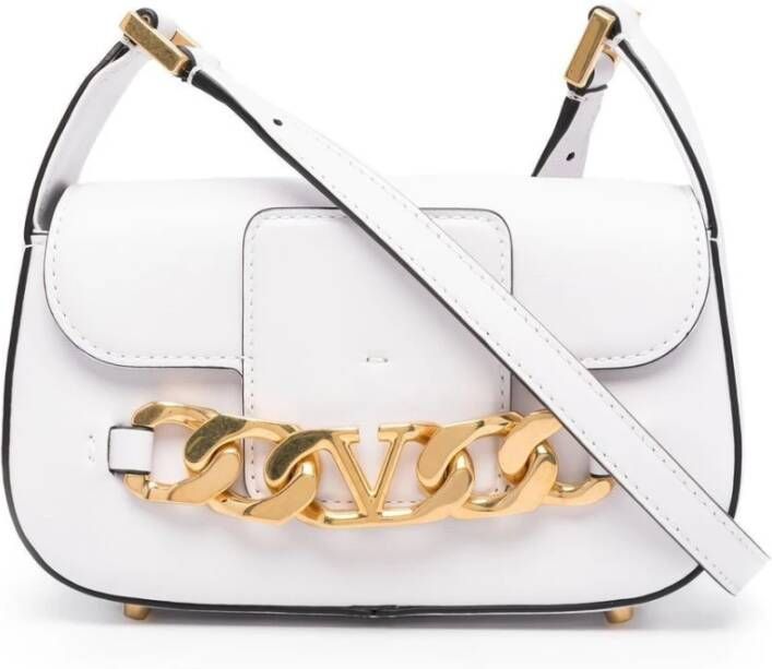 Valentino Garavani Kleine schouderzak Vlogo ketting , Wit, Dames