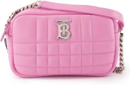 Burberry Quilted leather lola camera bag , Roze, Dames