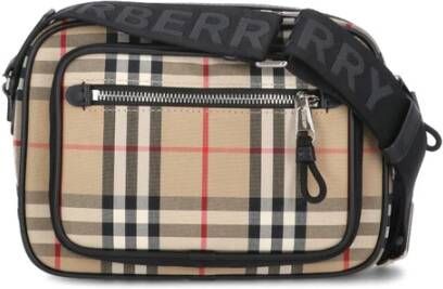 Burberry Vintage Check Crosbody Bag , Beige, Heren