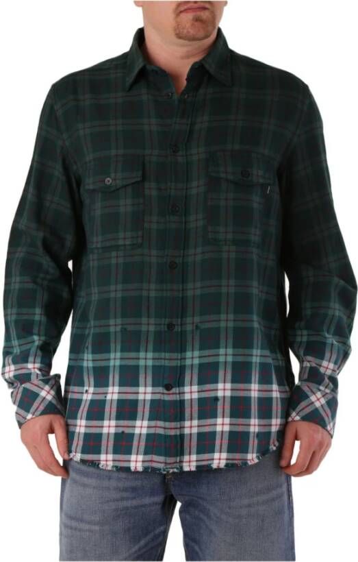 Diesel Casual Overhemden Groen Heren