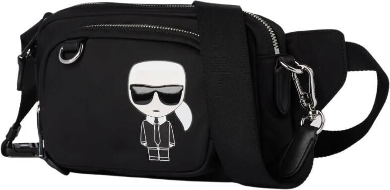 Karl Lagerfeld vrouwen cross body messenger schoudertas k/Ikonik , Zwart, Dames